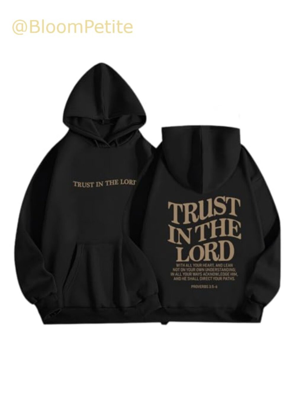 Trust In The Lord Hoodie Christian Sweatshirt Women Fleece Pullover